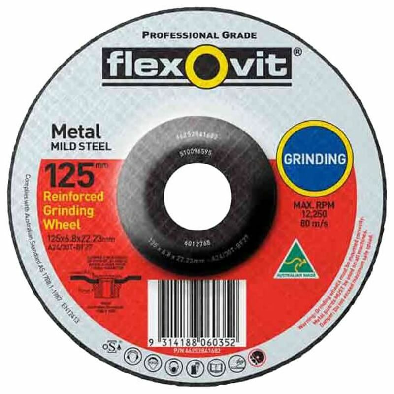 Flexovit Grinding Wheel 125mm x 6.8mm  - Flexovit