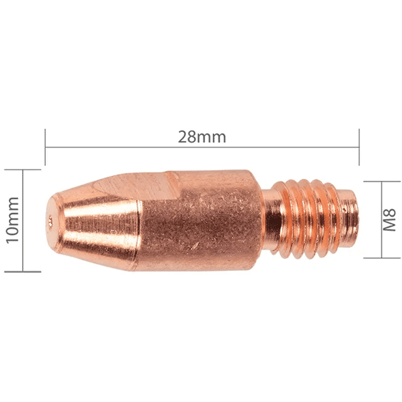 Contact Tip Binzel M8 X 10 - 1.2mm (Pk Of 5)  - Weldclass