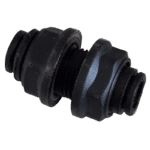 Bulkhead - Push Fit Plastic 3/16 -