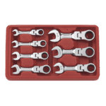 Gearwrench 7 Piece SAE Flex Stubby Ratchet Spanner Set - Image 2