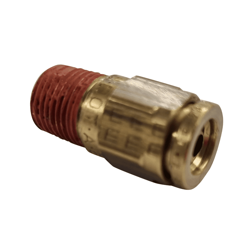 6mm Hose x 1/8 NPTF Male - Thread Connector - Brass Push Fit Brake 6mm -