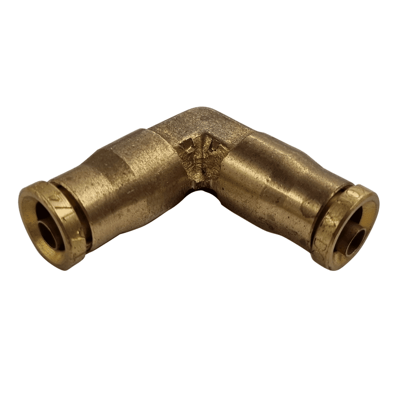 1/4 Hose x 1/4 Hose - Elbow 90 Degree - Brass Push Fit Brake 1/4 -