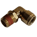 5/8 Hose x 1/2 NPTF Male - Male 90 Degree Elbow Swivel - Brass Push Fit Brake - Image 2