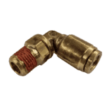 6mm Hose x 1/8 NPTF Male - Elbow 90 Degree Swivel - Brass Push Fit Brake 6mm -