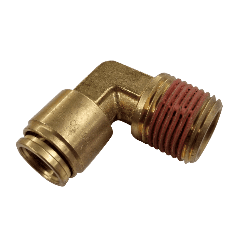1/2 Hose x 1/2 NPTF Male - Elbow 90 Degree - Brass Push Fit Brake 1/2 -