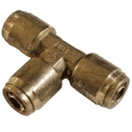 8mm Hose x 8mm Hose - Tee - Brass Push Fit Brake - Image 2