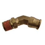 5/8 Hose x 1/2 NPTF Male - Elbow 45 Degree - Brass Push Fit Brake 5/8 -