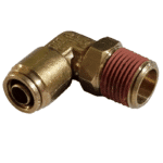 10mm Hose x 3/8 NPTF Male - Male 90Deg Elbow Swivel - Brass Push Fit Brake - Image 2