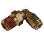 1/4 Hose x 1/4 NPTF Male - Male 90Deg Elbow Swivel - Brass Push Fit Brake - Image 2