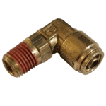 6mm Hose x 1/4 NPTF Male - Male 90 Degree Elbow Swivel - Brass Push Fit Brake - Image 2