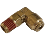8mm Hose x 1/4 NPTF Male - Male 90Deg Elbow Swivel - Brass Push Fit Brake - Image 2