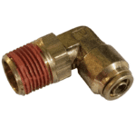 8mm Hose x 3/8 NPTF Male - Male 90Deg Elbow Swivel - Brass Push Fit Brake - Image 2