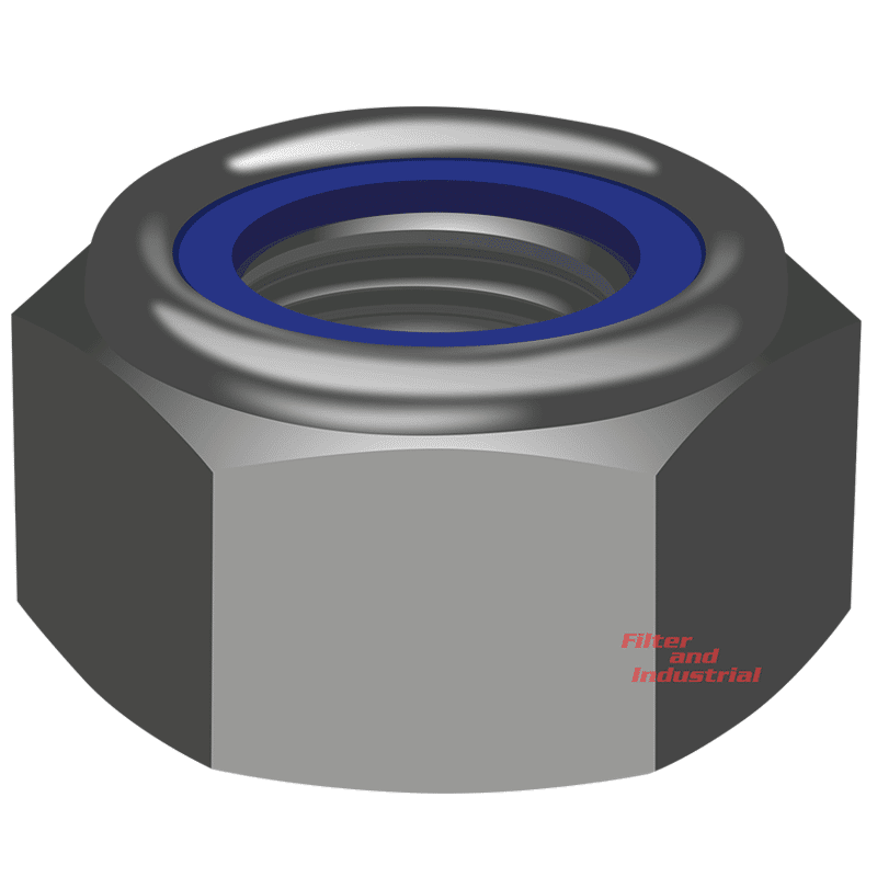 M24 Nut Nyloc Metric Coarse CL10 Zinc Red Shed