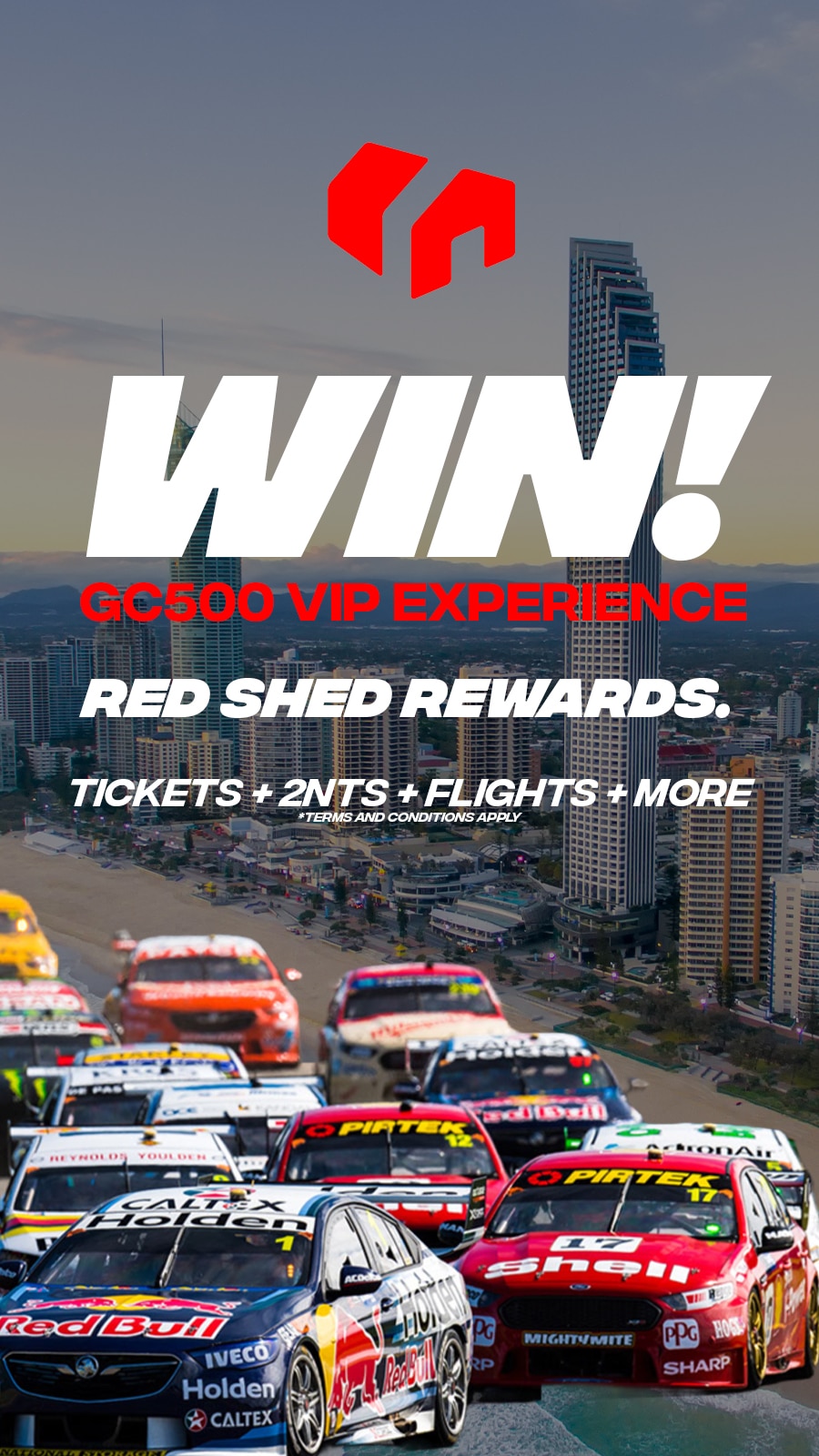 Win GC500 Tickets - Red Shed Rewards