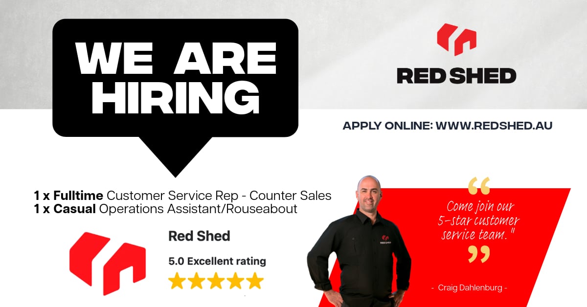 Positions Vacant - RED SHED