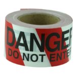 DANGER DO NOT ENTER black on red/white