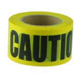 CAUTION black on yellow tape