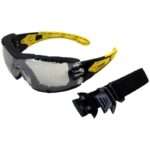 Evolve Silver Mirror Safety Glasses with Gasket & Headband
