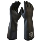 Black Neoprene lined gauntlet 38cm - Image 2