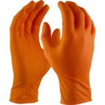 Orange Shield Heavy Duty Nitrile with Diamond Grip  Box 100 - Image 4