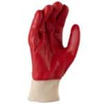 Red PVC Glove  Knitted Wrist