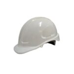 Maxiguard White Unvented Hard Hat  ratchet harness