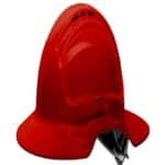 Red Broad Brim Vented Hard Hat – Ratchet
