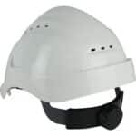 Maxiguard Long Peak White Vented Hard Hat  ratchet harness