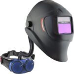 CleanAir Evolve Auto Darkening Welding Helmet - PRE-PACKAGED KIT - Includes power unit  Li-ion battery  recharger  flexi hose and fittings  Comfort Belt & Flow Indicator.