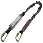 Maxisafe Heavy Duty 2m Single Elasticated Lanyard w/ Triple Action Karabiners
