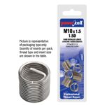10 x 1.5mm x 1.0D MC Wire Thread Inserts - 10Pk Clam