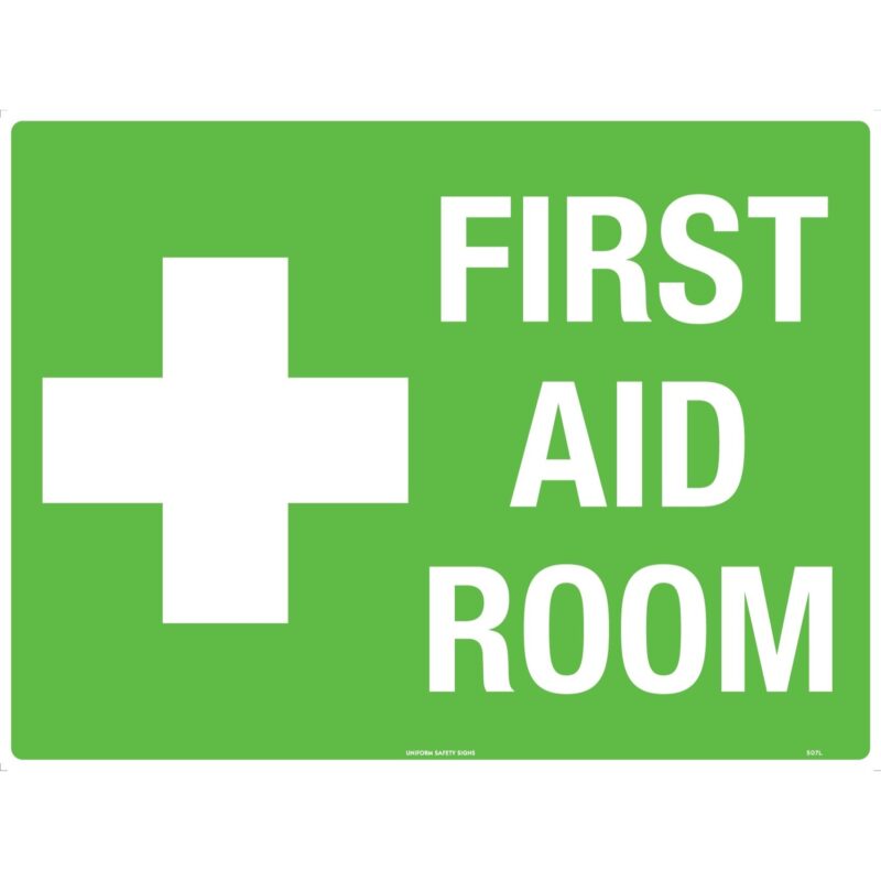 FastAid First Aid Room Sign 600 x 400mm - SE003A-POLY