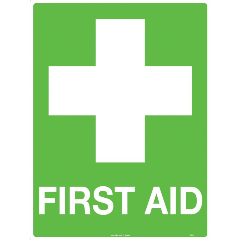 FastAid First Aid Sign 600 x 400mm - SE001A-POLY