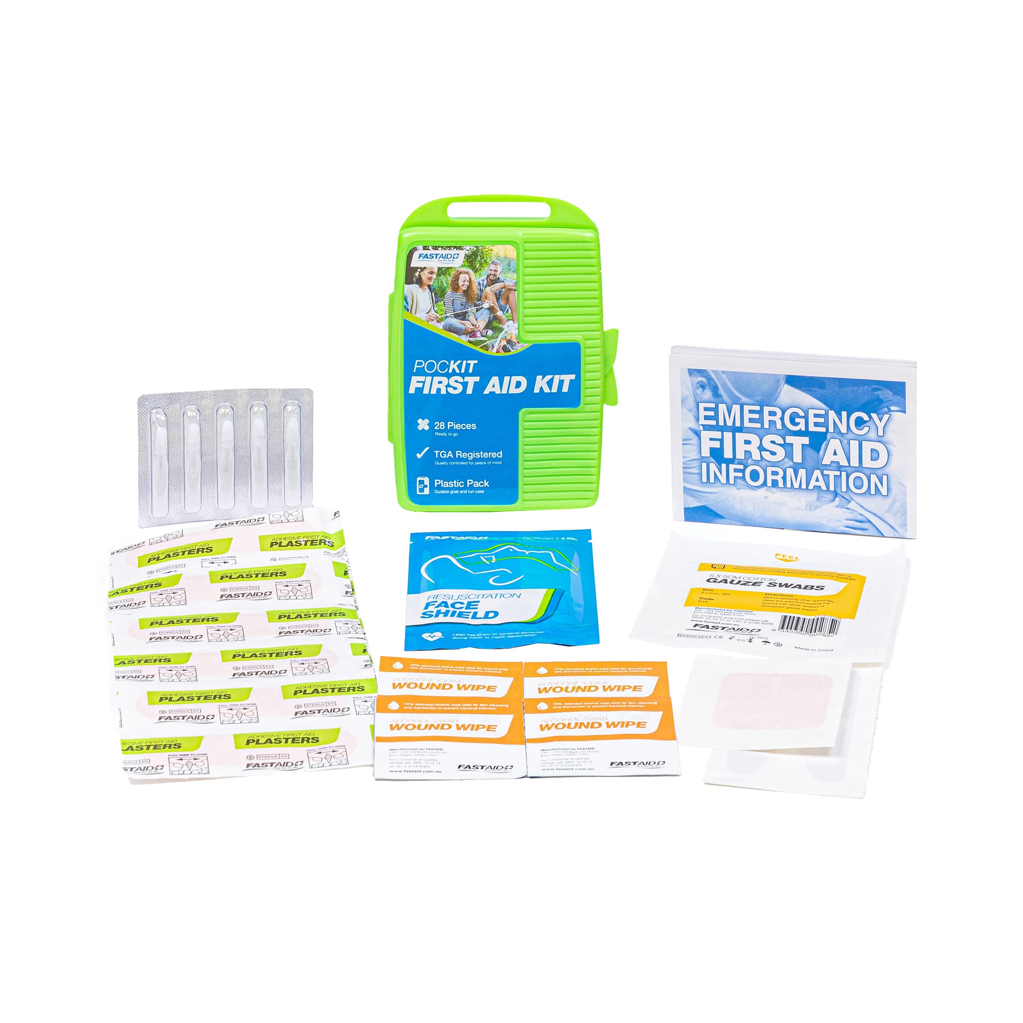 FastAid PocKit™ Plastic Portable First Aid Kit - FANCH20