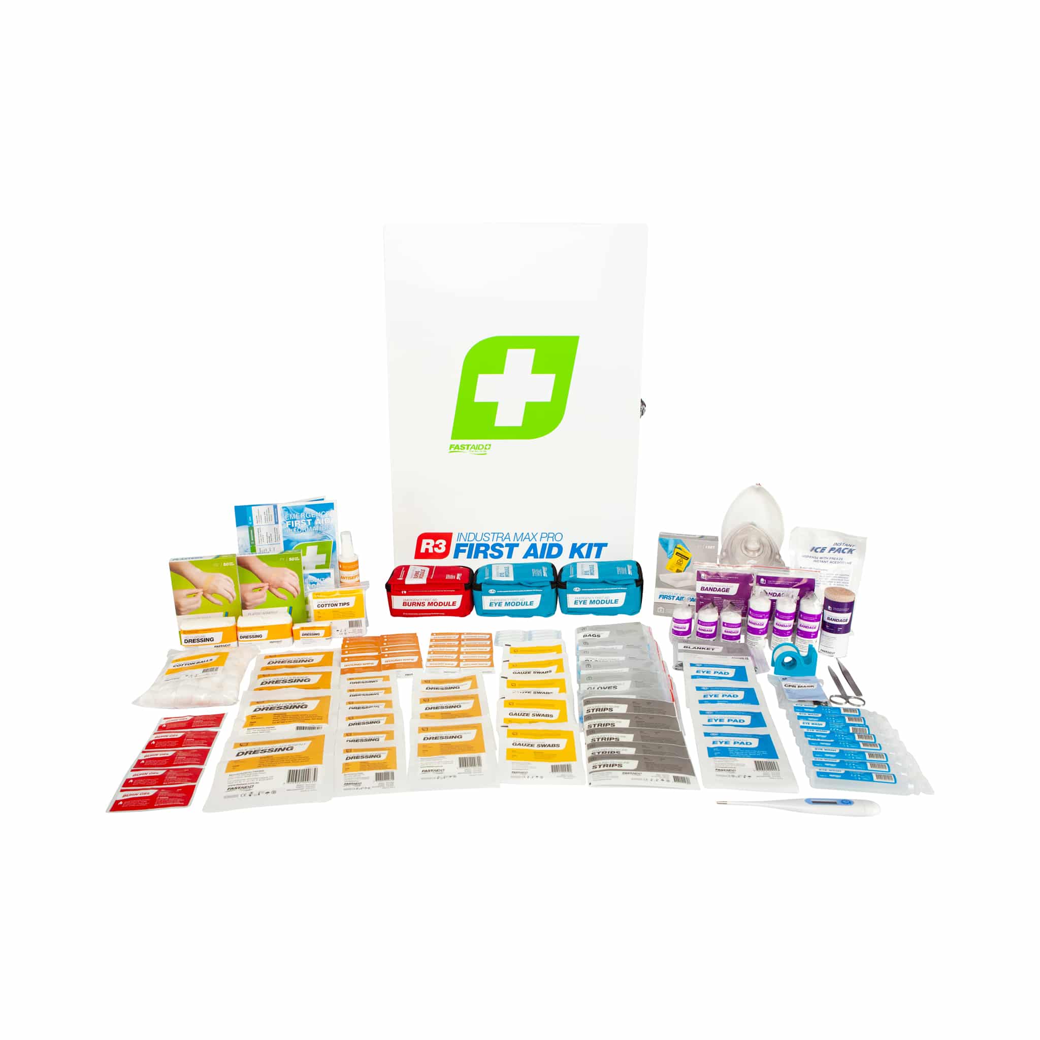FastAid R3 Industra Max Pro™ Metal Cabinet First Aid Kit - FAR3I10