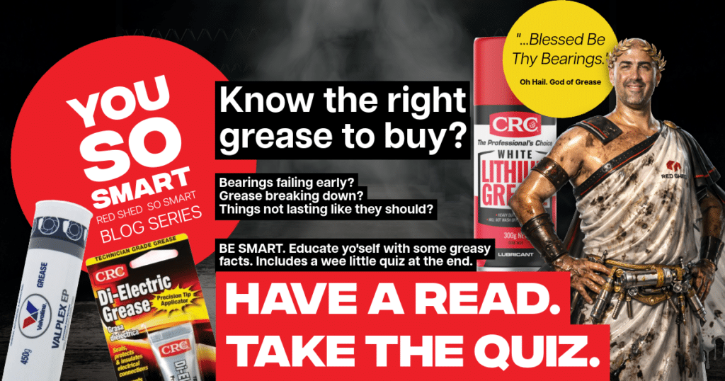 Blessed by thy bearings - Red Shed God of Grease